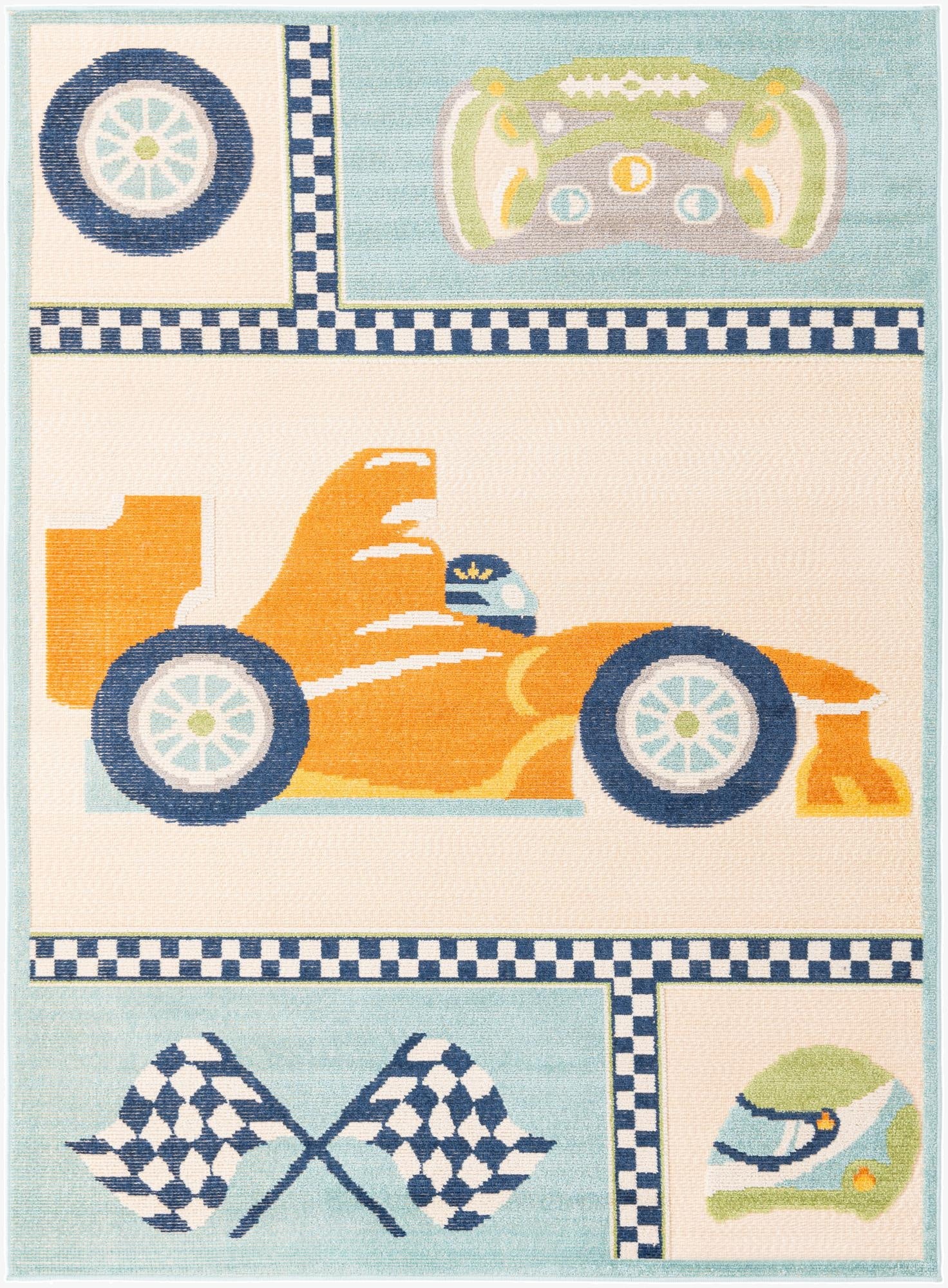 5' 3 x 7' 7  Washable  Indoor / Outdoor Rug