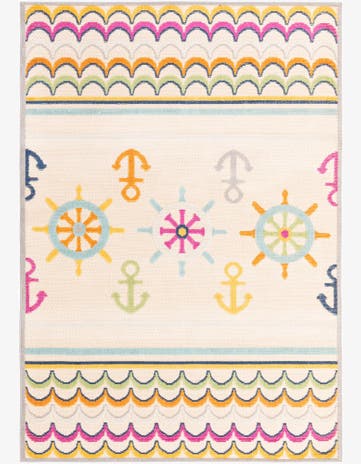 light Cream Easy-Clean Indoor / Outdoor Rug