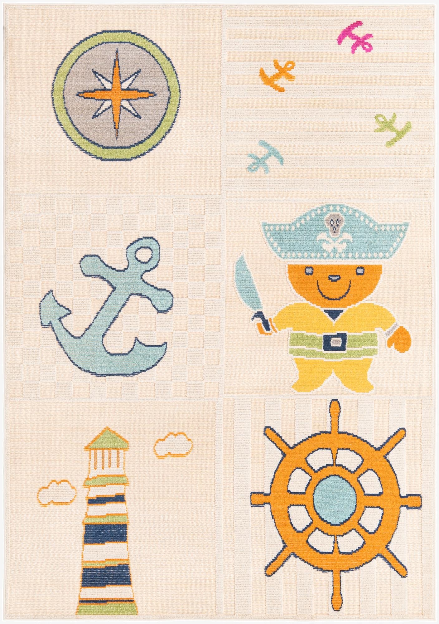 Primary image 5' 3 x 7' 7  Washable  Indoor / Outdoor Rug