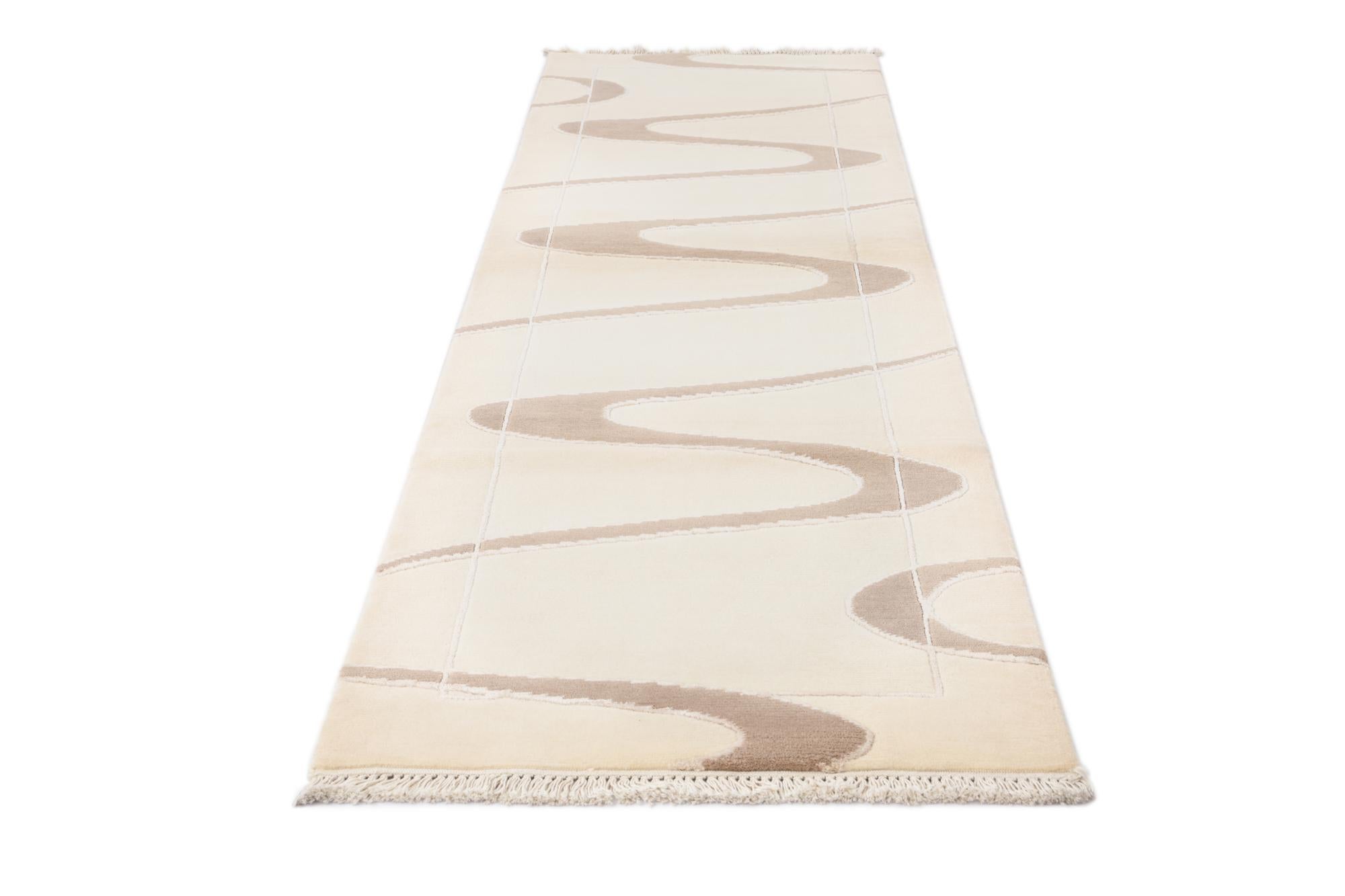 2' 7 x 9' 10 Hand Knotted Darya Wool Runner Rug