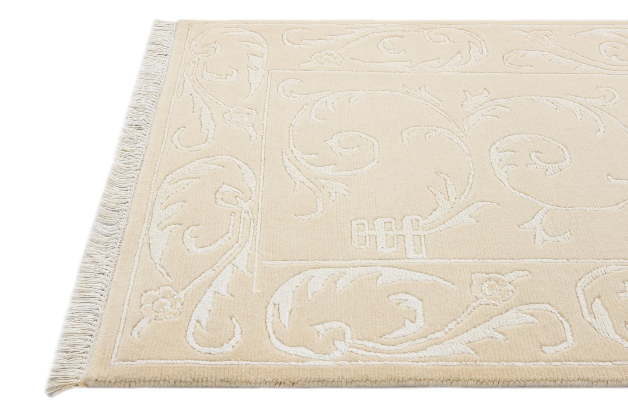 2' 7 x 13' 1 Hand Knotted Darya Wool Runner Rug