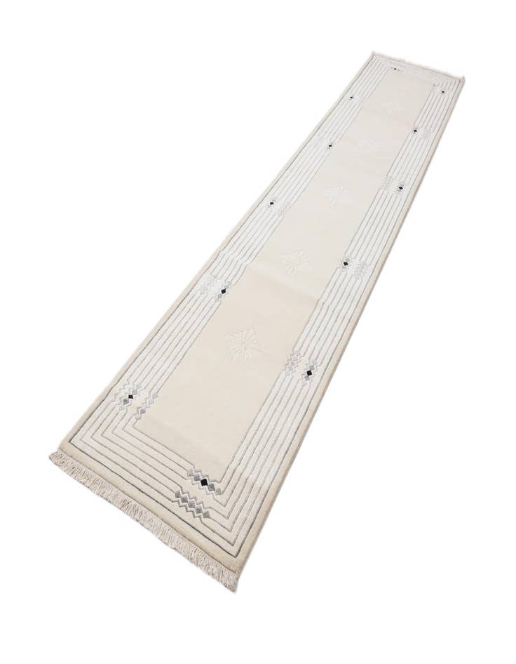 Detail image of 2' 8 x 13' 3  Hand Knotted Darya Wool Runner Rug