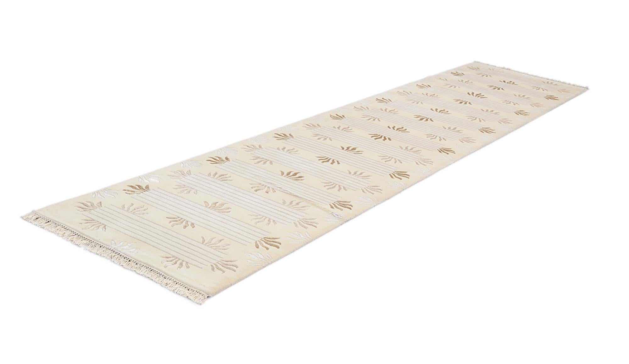 2' 9 x 12' 10 Hand Knotted Darya Wool Runner Rug