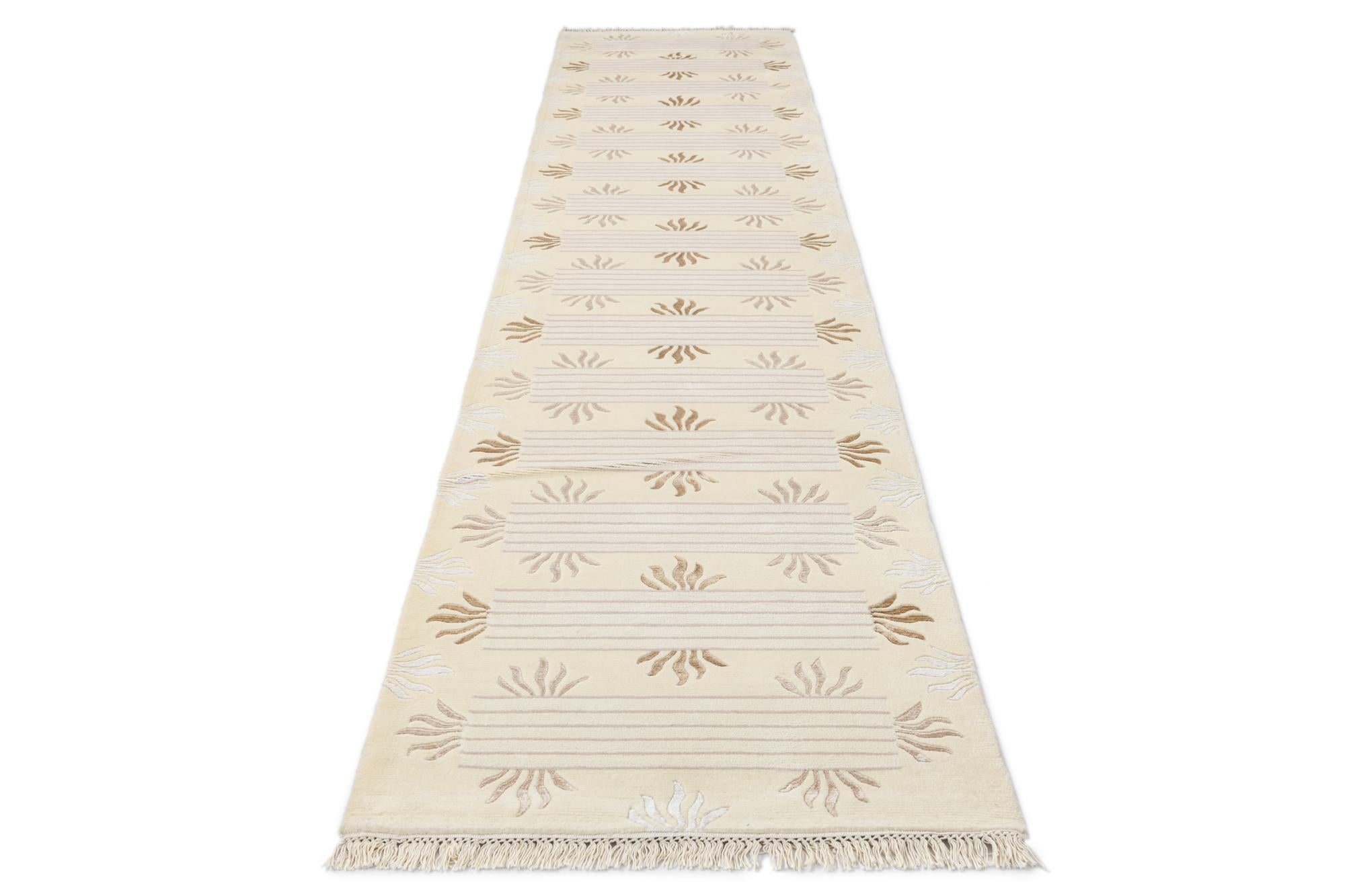 2' 9 x 12' 10 Hand Knotted Darya Wool Runner Rug
