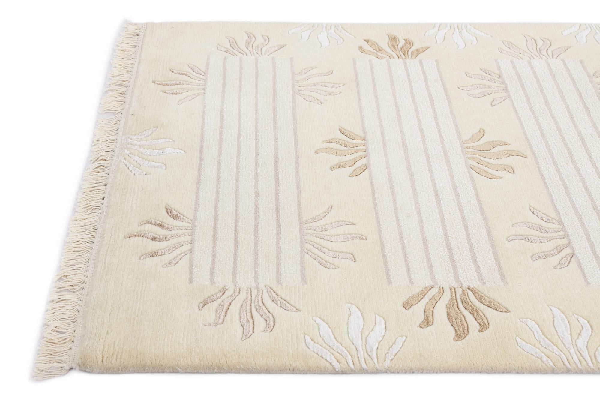 2' 9 x 12' 10 Hand Knotted Darya Wool Runner Rug