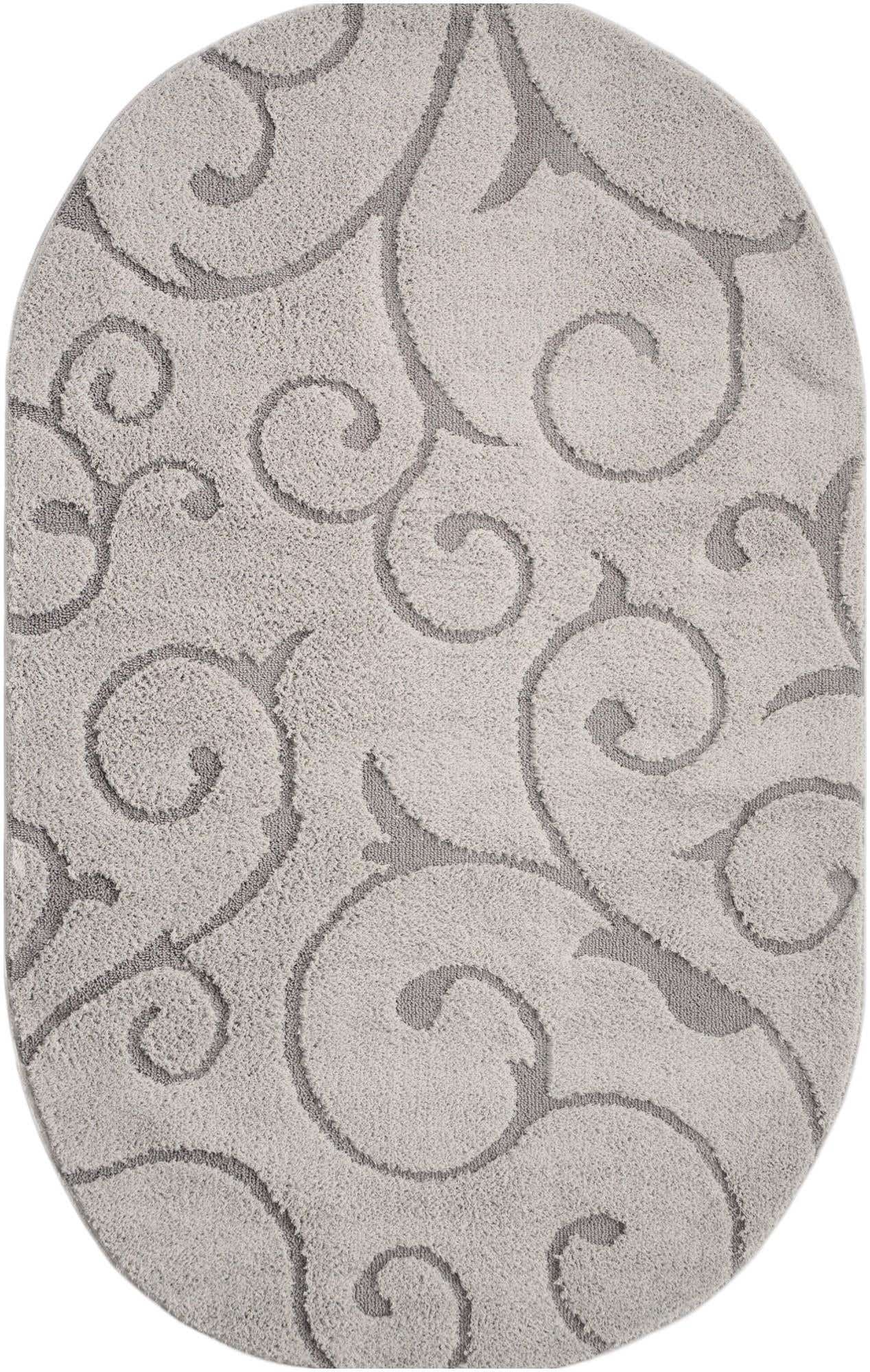 5' x 8' Botanical Shag Oval Rug