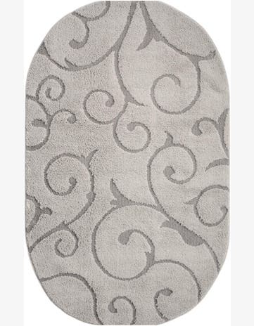 5' x 8' Botanical Shag Oval Rug