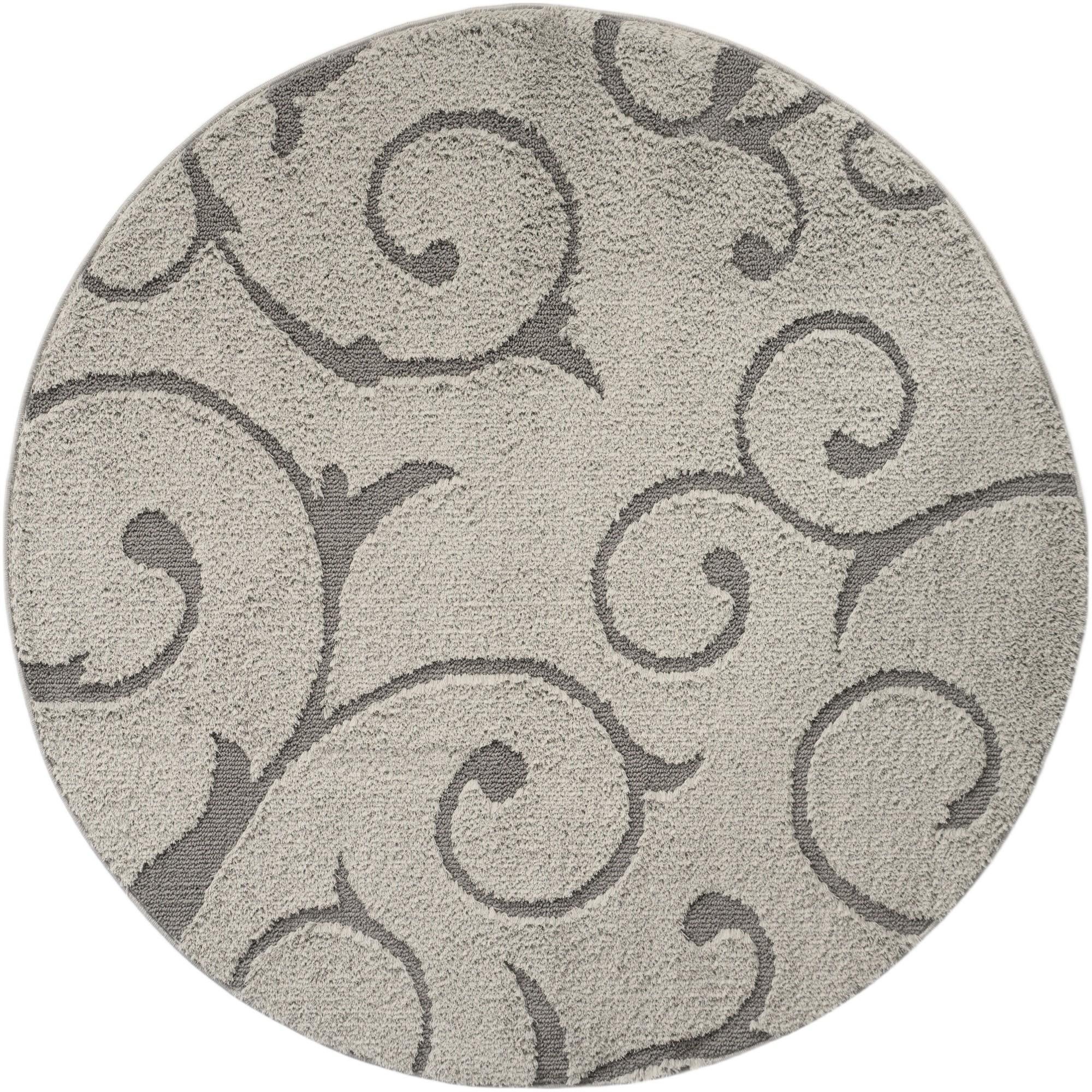 5' x 5' Botanical Shag Round Rug