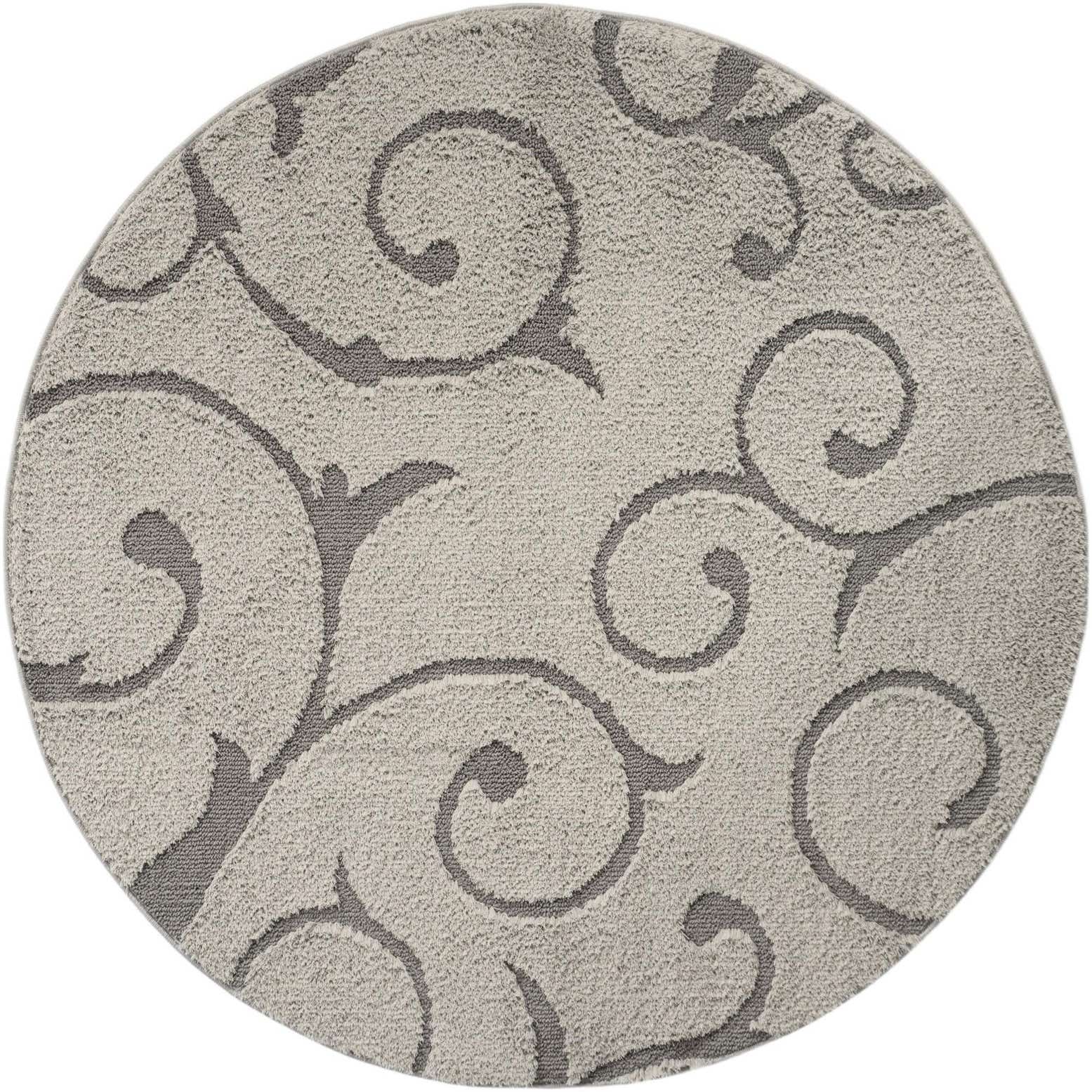 5' x 5' Botanical Shag Round Rug