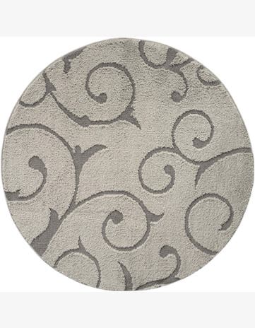 5' x 5' Botanical Shag Round Rug