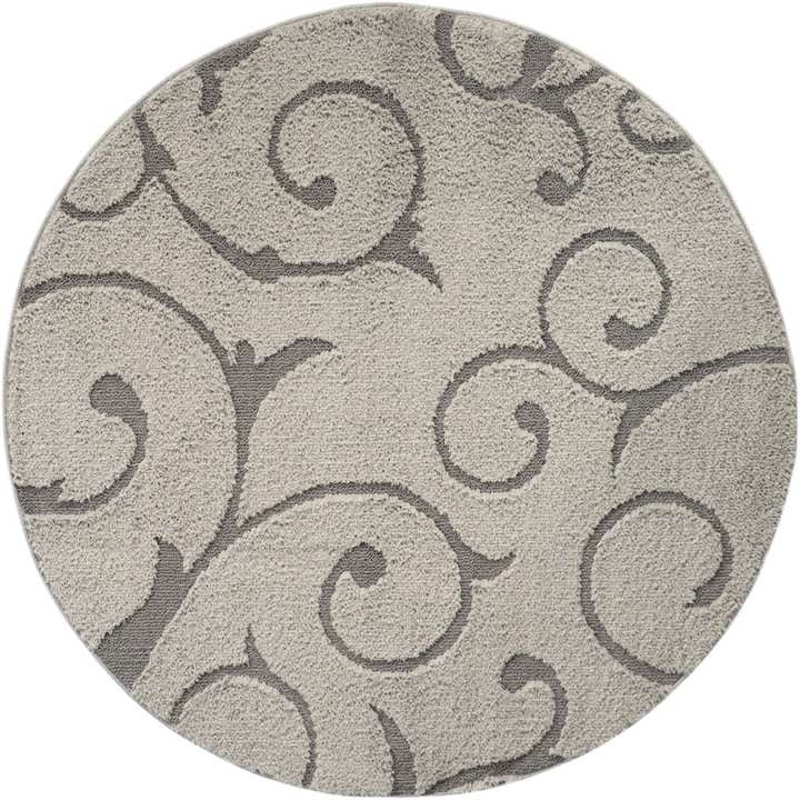 5' x 5' Botanical Shag Round Rug