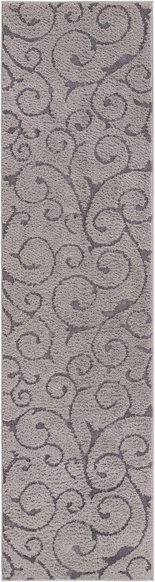 2' 7 x 10' Floral Shag Runner Rug