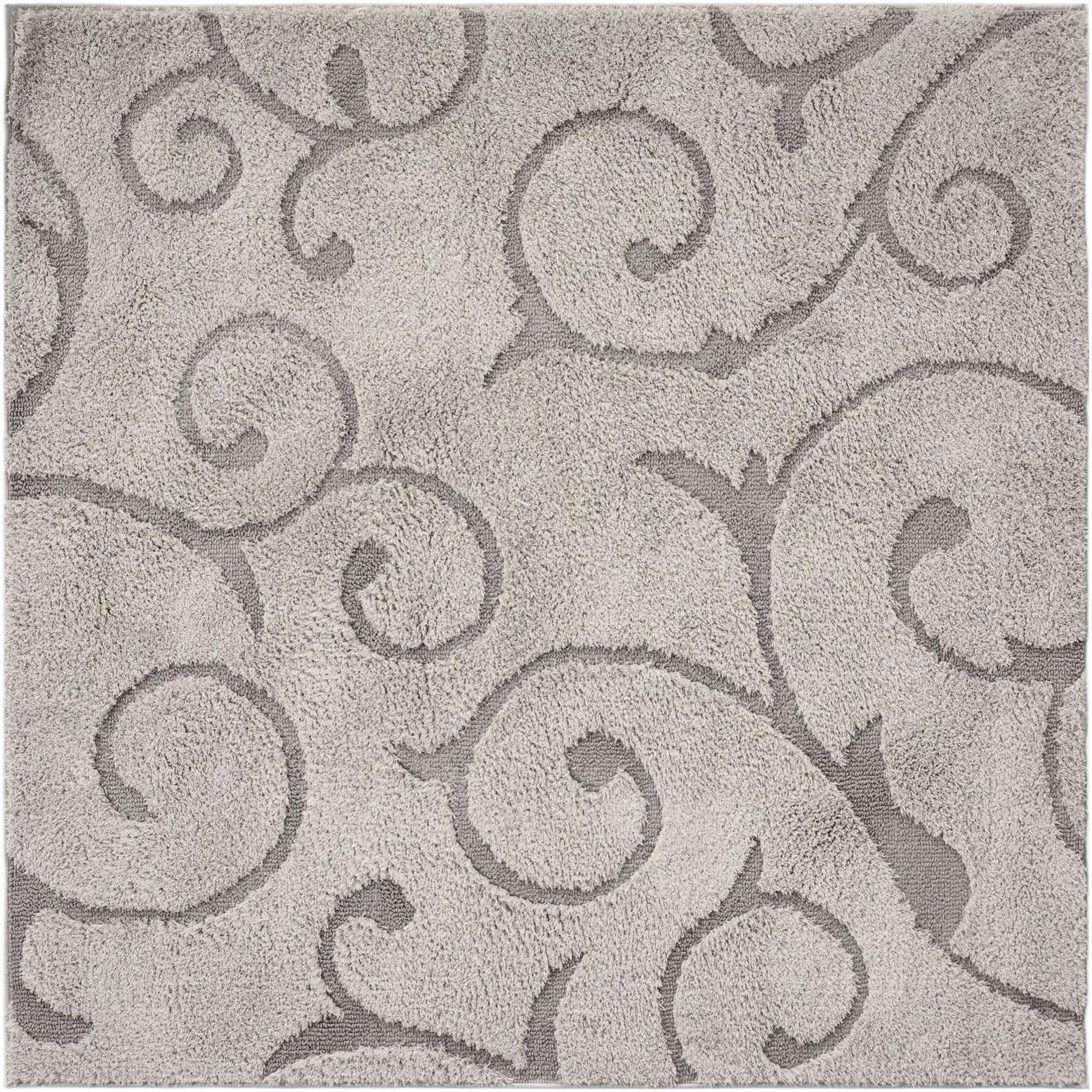 155cm x 155cm Floral Shag Tapis Carré