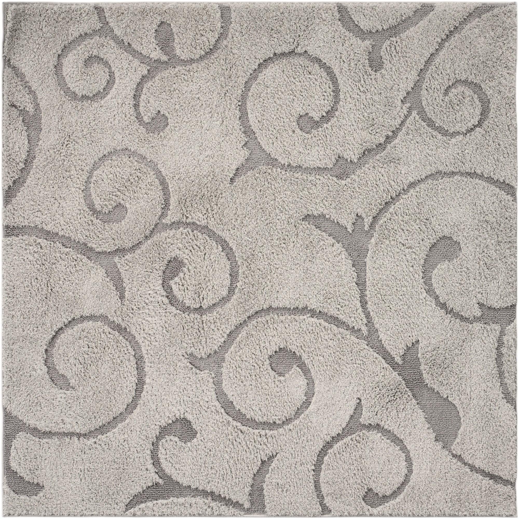 155cm x 155cm Floral Shag Vierkant Vloerkleed