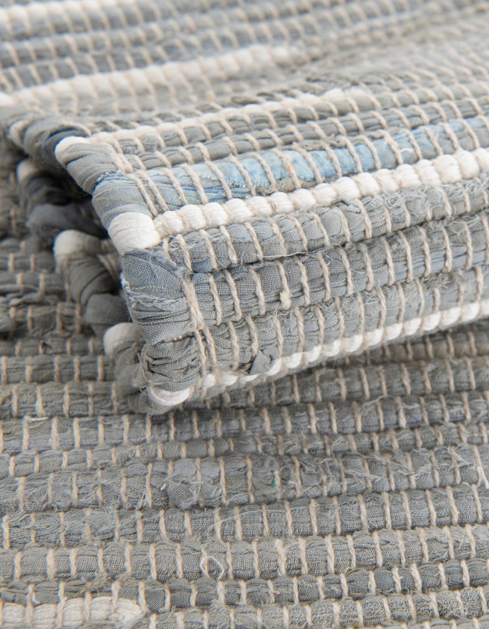 2' 2 x 3' 7 Hand Woven Chindi Cotton Hearth Rug