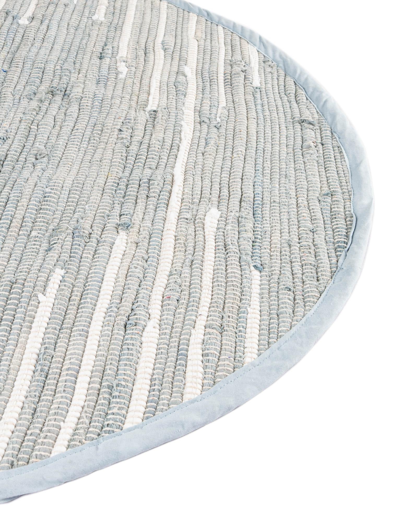 2' 2 x 3' 7 Hand Woven Chindi Cotton Hearth Rug