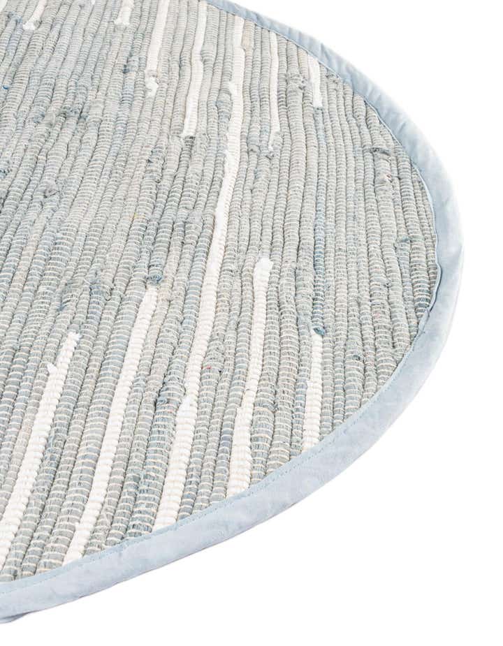 2' 2 x 3' 7 Hand Woven Chindi Cotton Hearth Rug