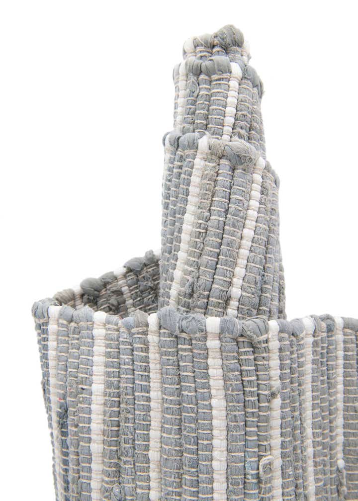 2' 2 x 3' 7 Hand Woven Chindi Cotton Hearth Rug