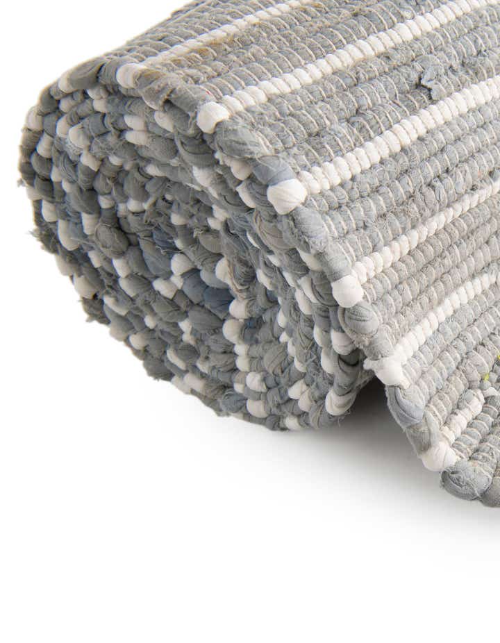 2' 2 x 3' 7 Hand Woven Chindi Cotton Hearth Rug