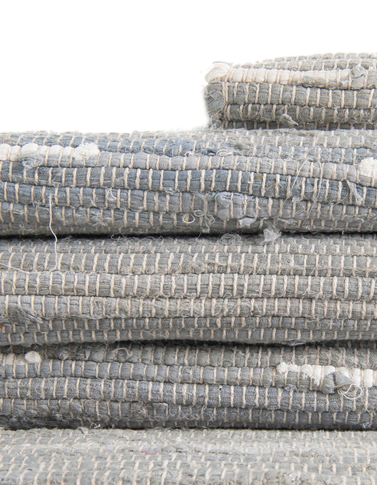 2' 2 x 3' 7 Hand Woven Chindi Cotton Hearth Rug