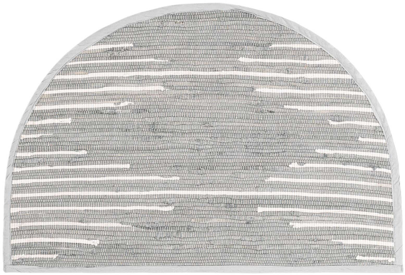 2' 2 x 3' 7 Hand Woven Chindi Cotton Hearth Rug