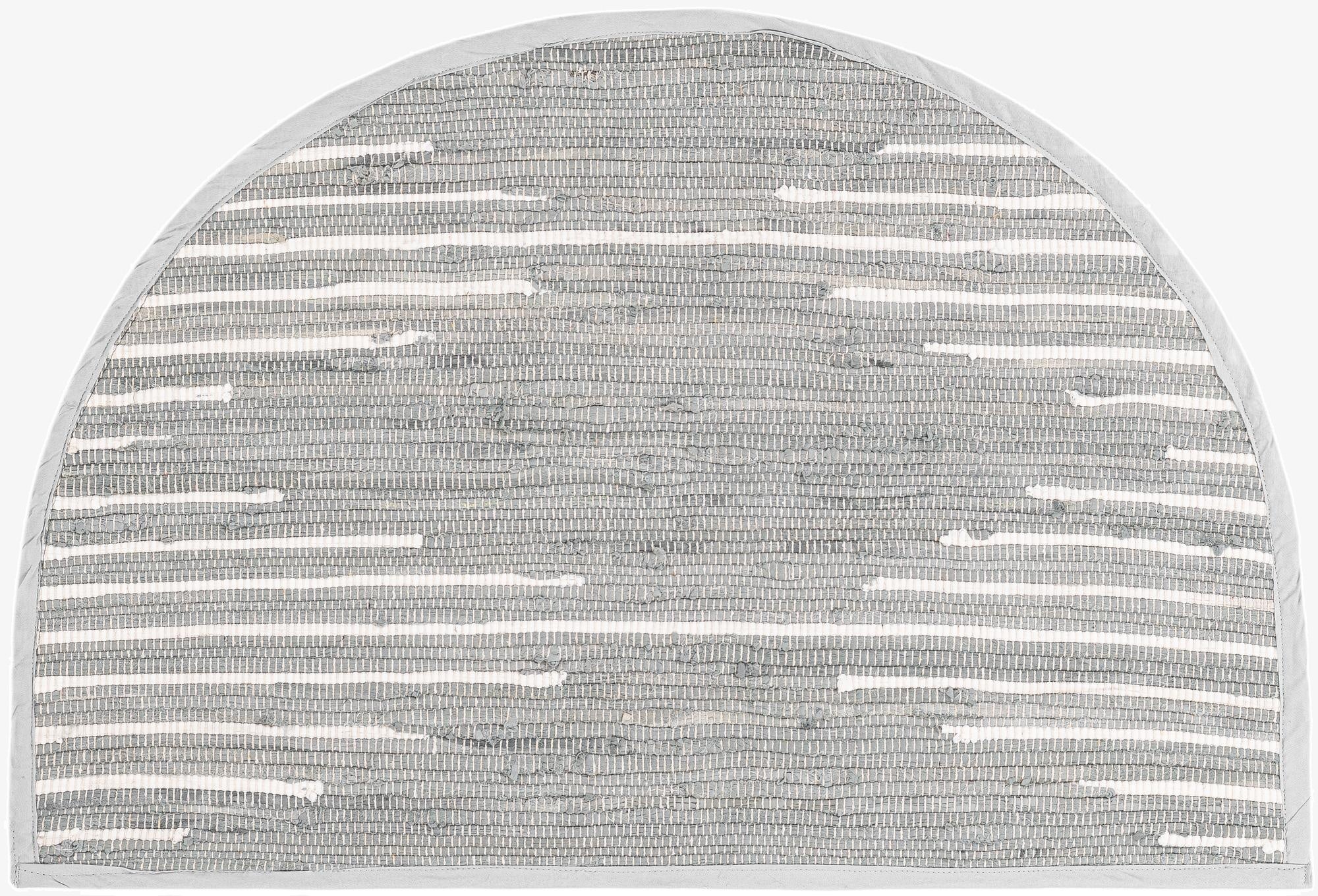 2' 2 x 3' 7  Hand Woven Chindi Cotton Hearth Rug