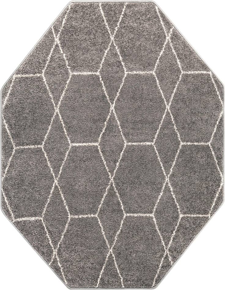 Detail image of 5' 3 x 5' 3 Lattice Frieze Octagon Rug