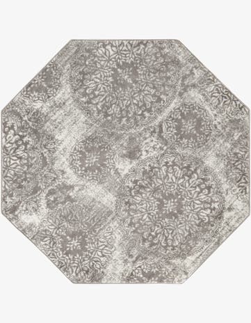 Light Gray Monte Carlo Octagon Rug