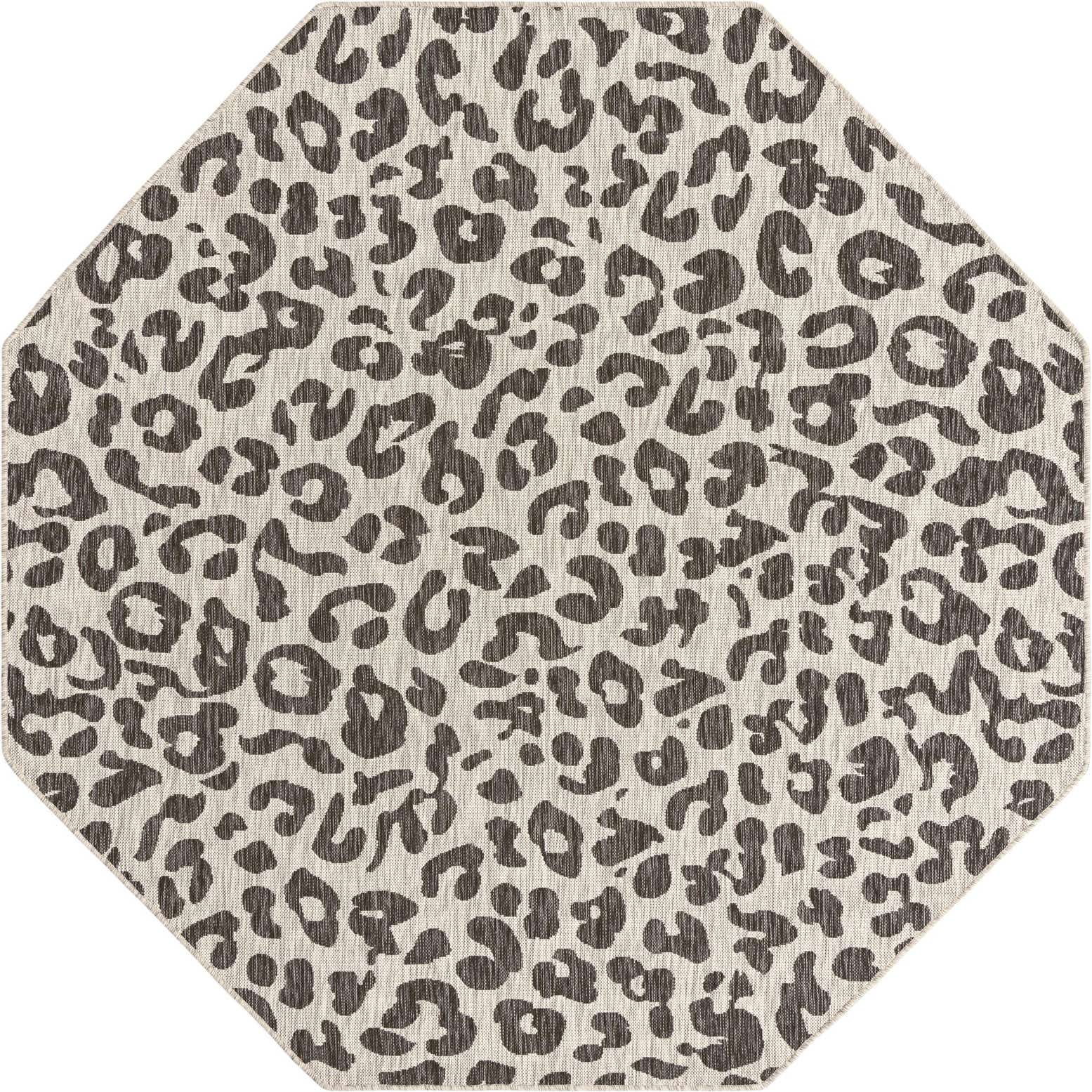 7' 10 x 7' 10 Easy-Clean Safari Indoor / Outdoor Octagon Rug