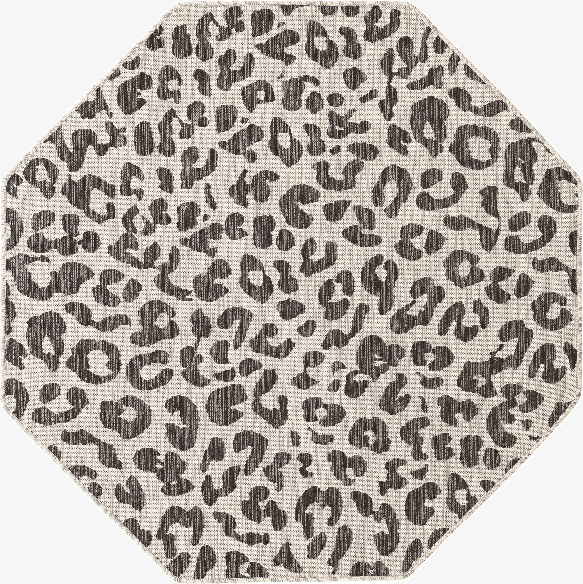 5' 3 x 5' 3  Washable Safari Indoor / Outdoor Octagon Rug