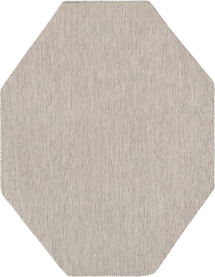 Detail image of 7' 10 x 7' 10 Easy-Clean Solid Indoor / Outdoor Octagon Rug