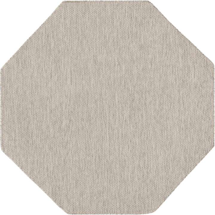 7' 10 x 7' 10 Easy-Clean Solid Indoor / Outdoor Octagon Rug