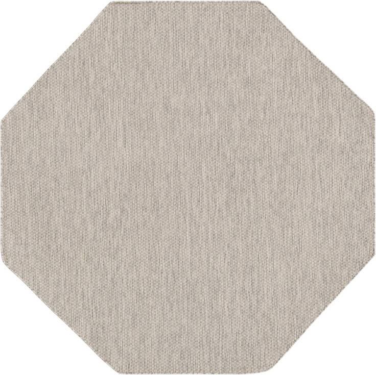 Detail image of 7' 10 x 7' 10 Easy-Clean Solid Indoor / Outdoor Octagon Rug