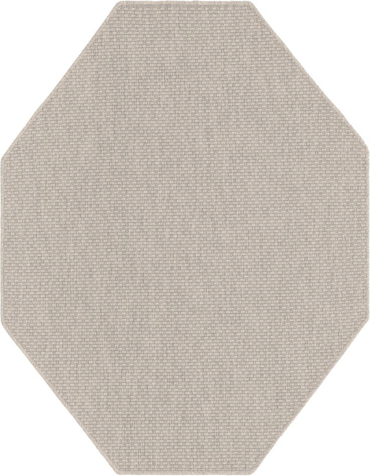 Detail image of 5' 3 x 5' 3 Easy-Clean Solid Indoor / Outdoor Octagon Rug
