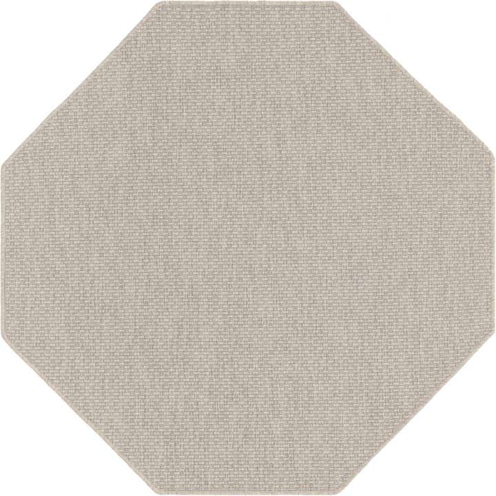 5' 3 x 5' 3 Easy-Clean Solid Indoor / Outdoor Octagon Rug