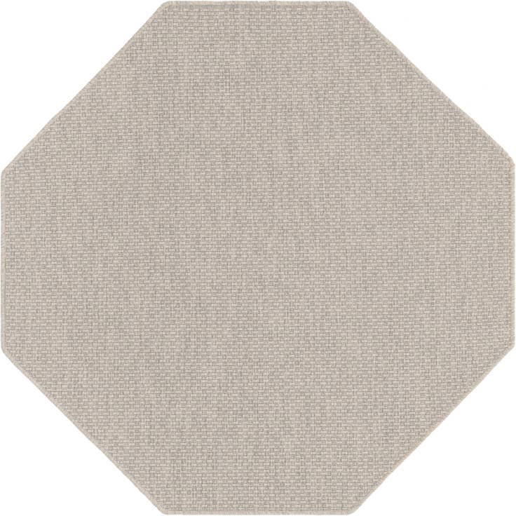 Detail image of 5' 3 x 5' 3 Easy-Clean Solid Indoor / Outdoor Octagon Rug