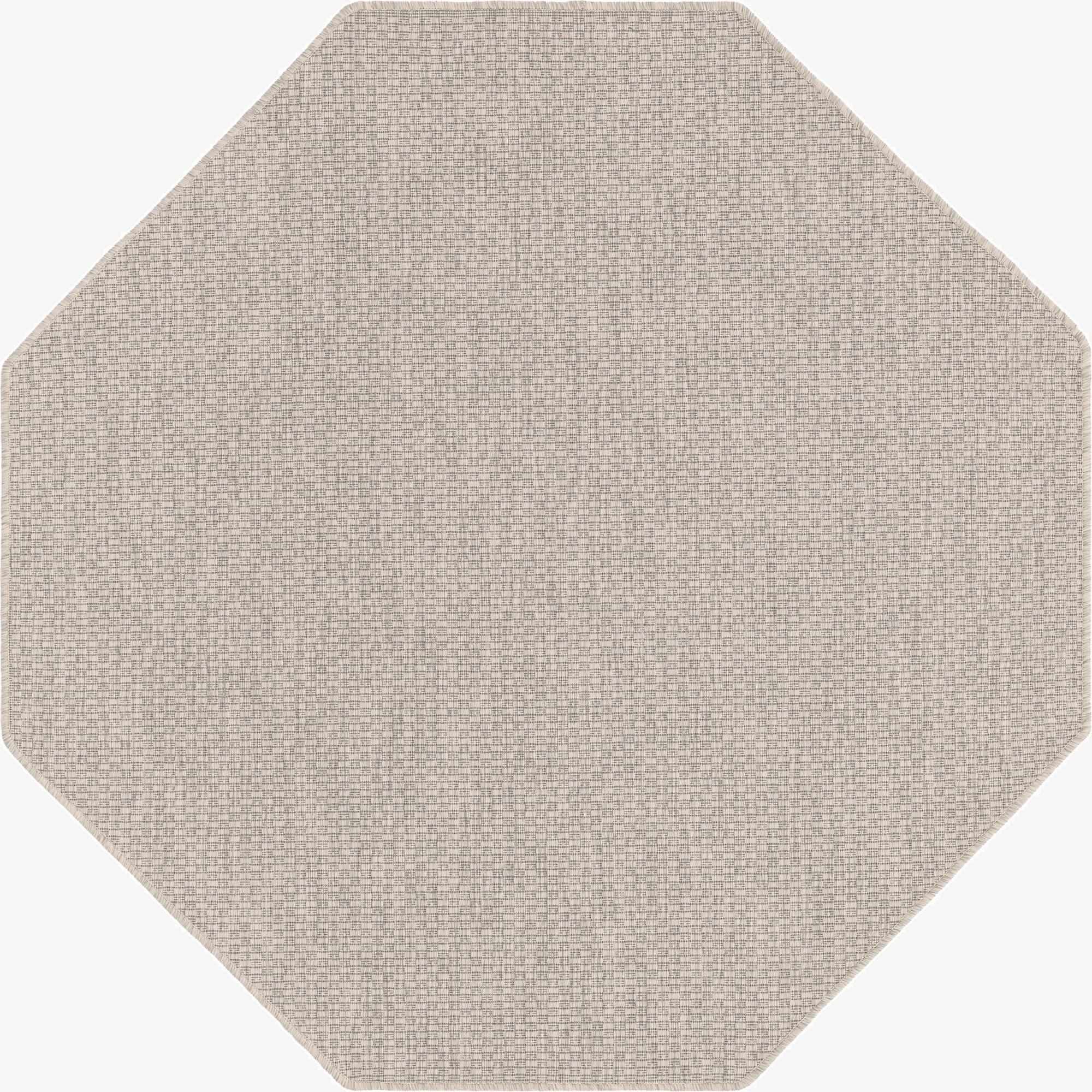 5' 3 x 5' 3  Washable Solid Indoor / Outdoor Octagon Rug