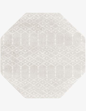 Light Gray Paxon Trellis Octagon Rug