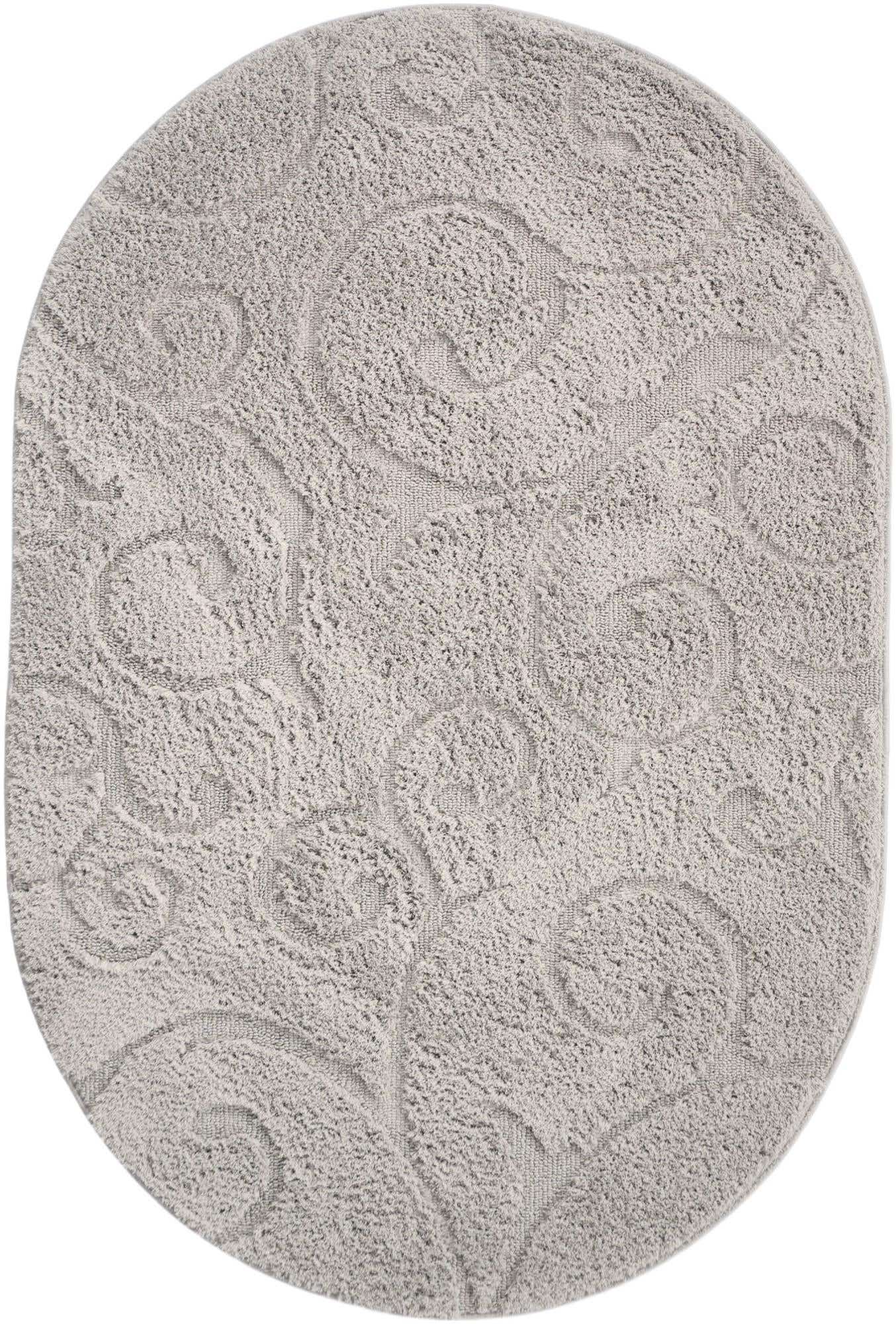 4' x 6' Botanical Shag Oval Rug