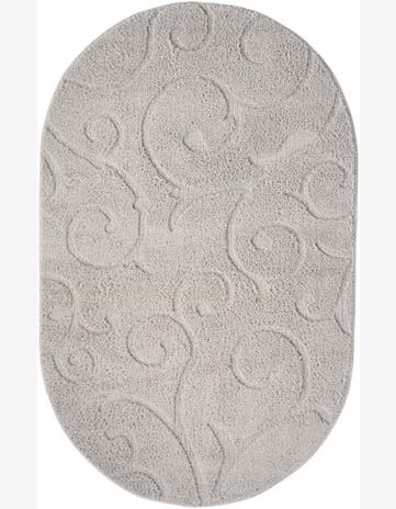 5' x 8' Botanical Shag Oval Rug