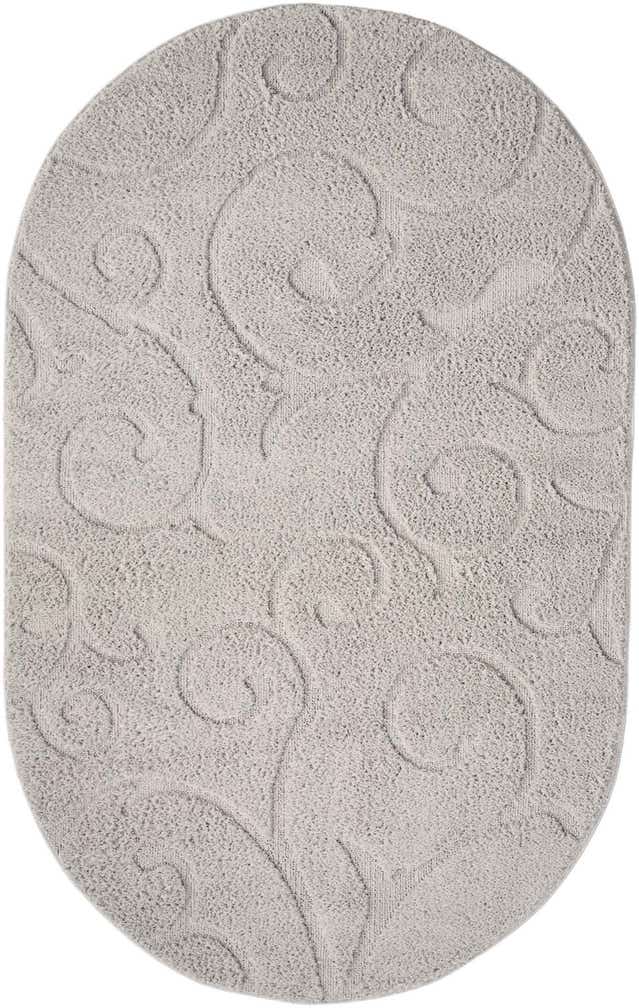 5' x 8' Botanical Shag Oval Rug