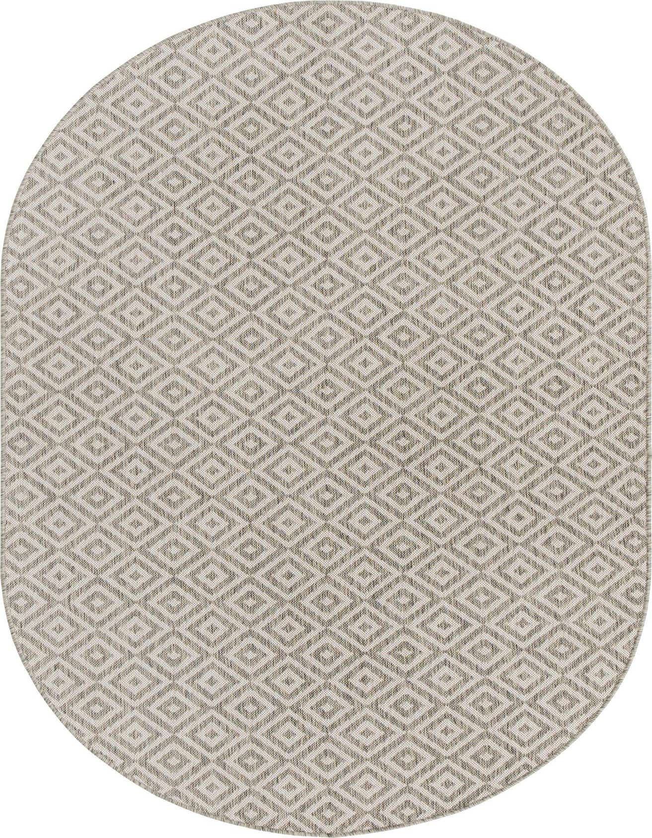 5' 3 x 8' Easy-Clean Jill Zarin Costa Rica Indoor / Outdoor Oval Rug