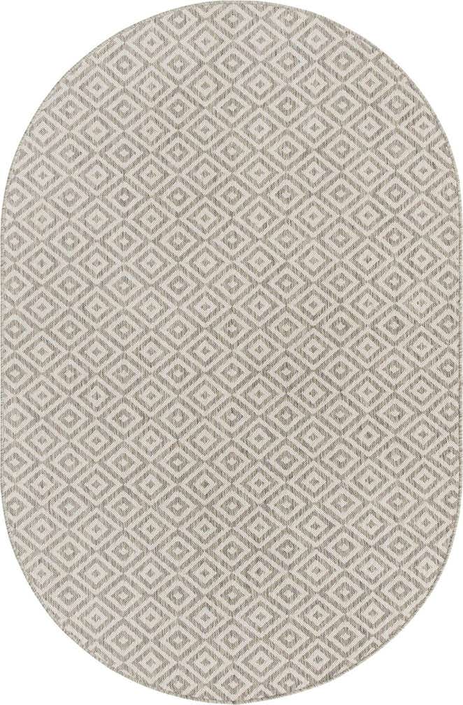 5' 3 x 8' Easy-Clean Jill Zarin Costa Rica Indoor / Outdoor Oval Rug