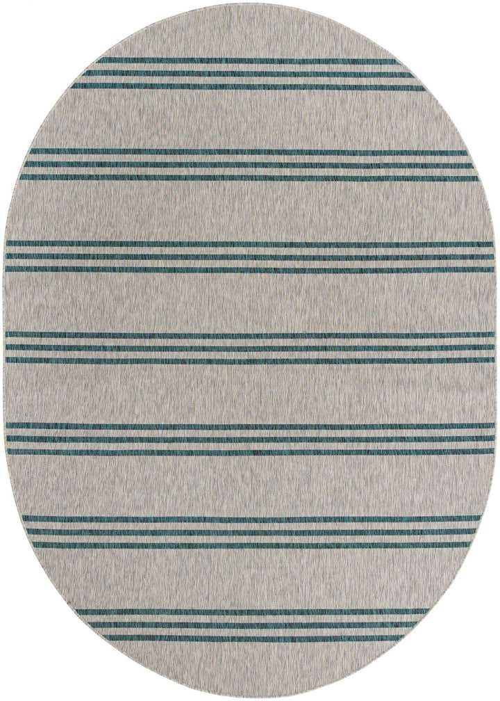 7' 10 x 10' Easy-Clean Jill Zarin Anguilla Indoor / Outdoor Oval Rug