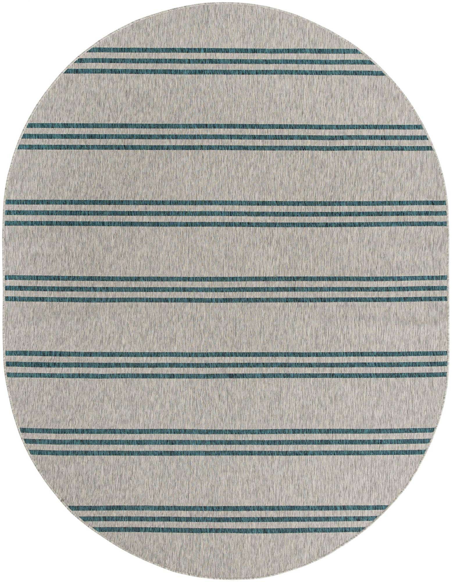 7' 10 x 10' Easy-Clean Jill Zarin Anguilla Indoor / Outdoor Oval Rug
