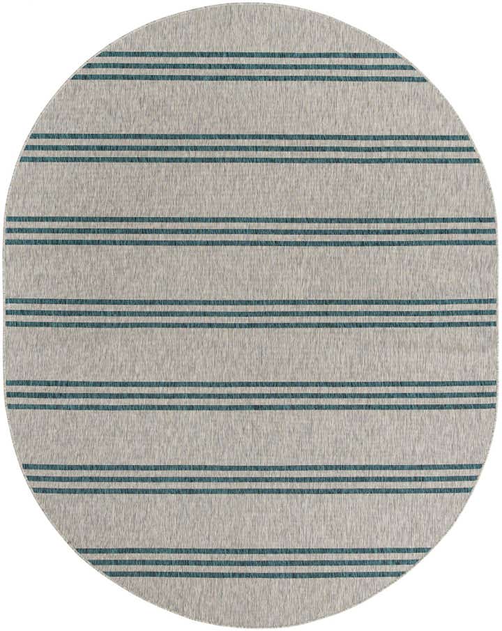 7' 10 x 10' Easy-Clean Jill Zarin Anguilla Indoor / Outdoor Oval Rug