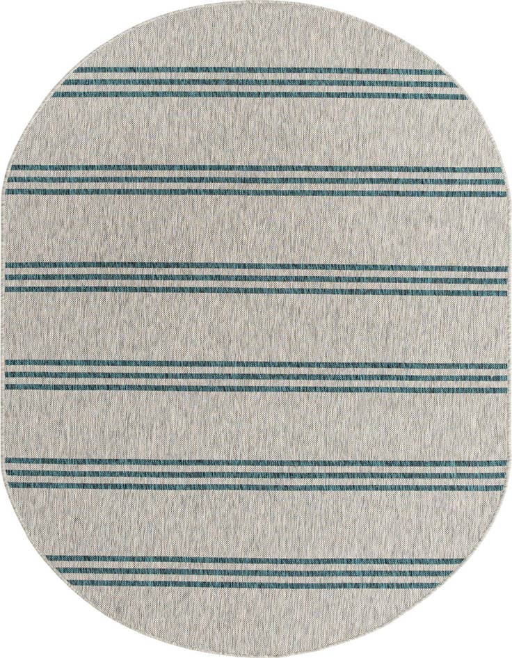 Detail image of 5' 3 x 8' Easy-Clean Jill Zarin Anguilla Indoor / Outdoor Oval Rug