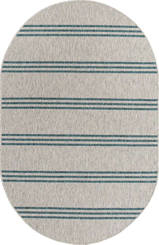 5' 3 x 8' Easy-Clean Jill Zarin Anguilla Indoor / Outdoor Oval Rug