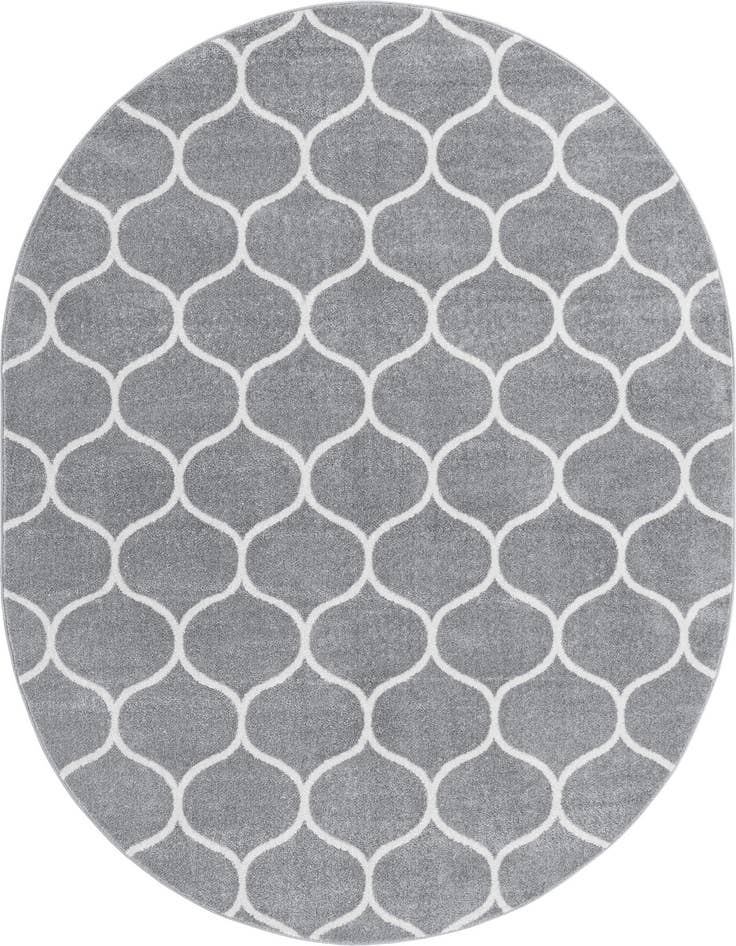Detail image of 3' x 5' 3 Lattice Frieze Oval Rug