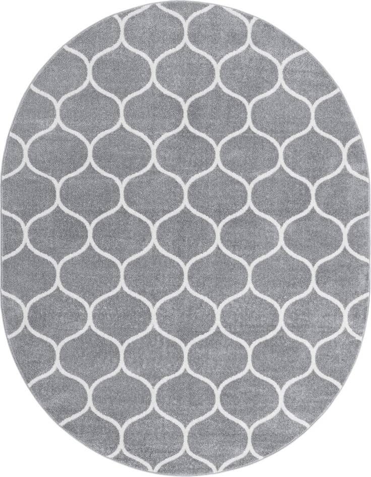 Detail image of 7' 10 x 10' Lattice Frieze Oval Rug